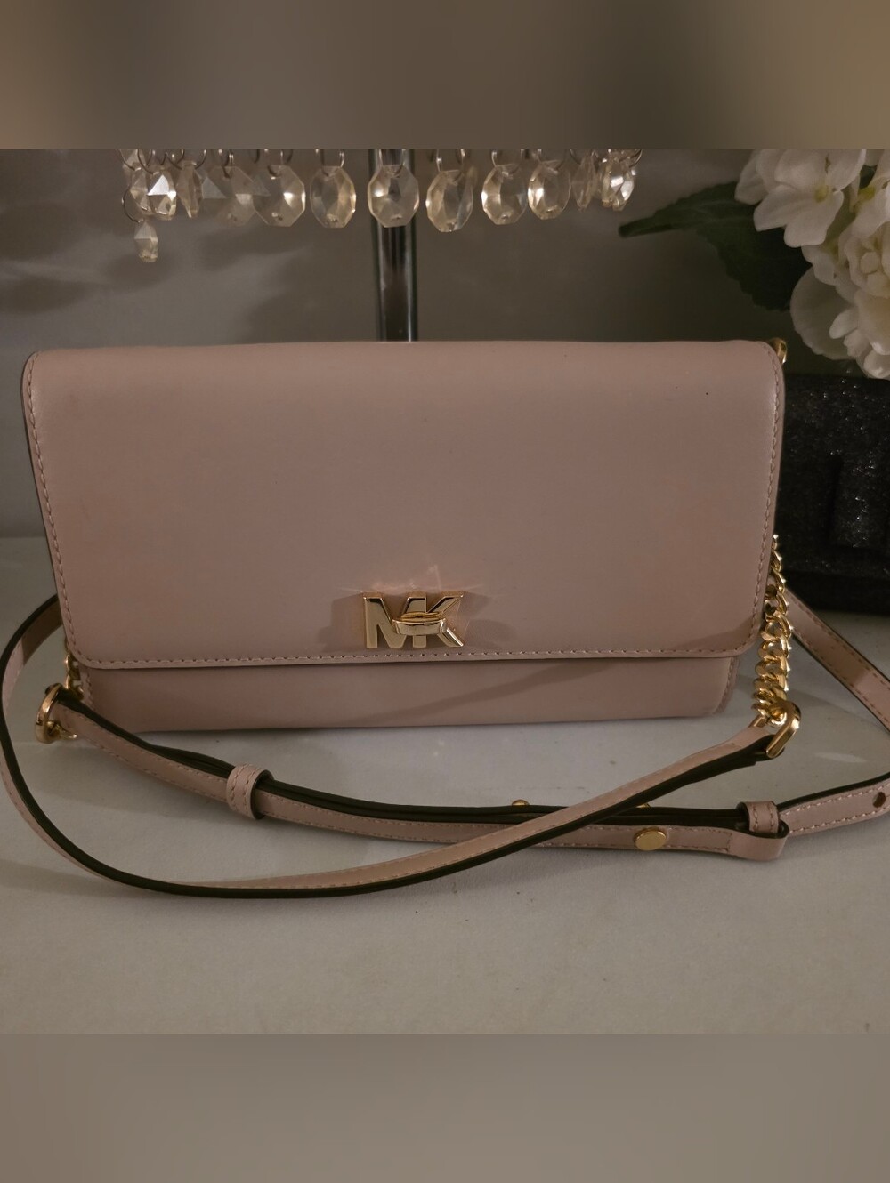 Michael Kors Pink Crossbody Bag /Wallet - MK Logo